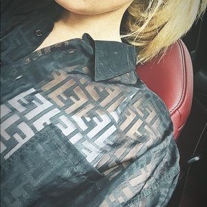 Fendi button sheer shirt